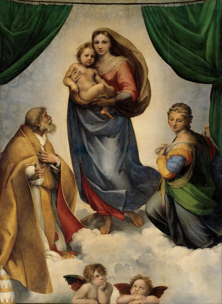 Das Gemälde Sixtinische Madonna von Raphael in Dresden